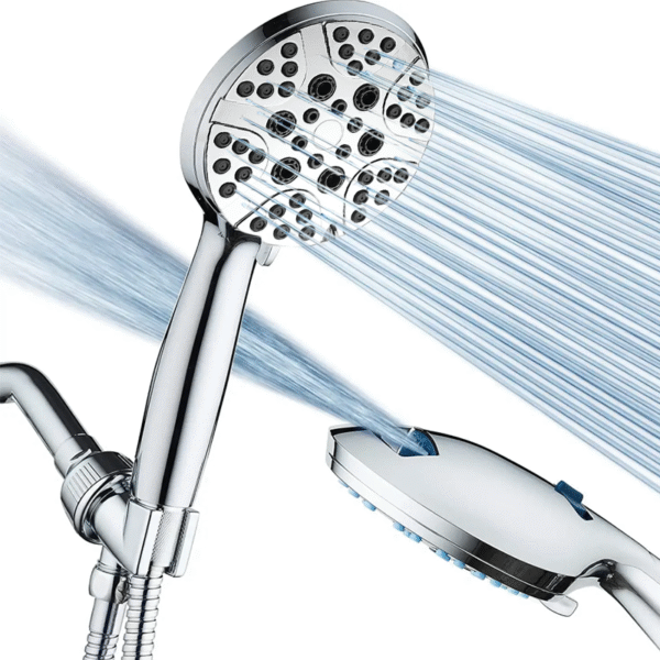 ABS Handheld Showerhead Modern Lotus Seedpod Design High Pressure Oxygen