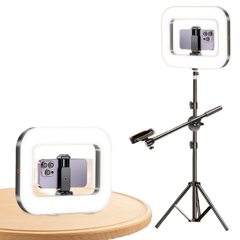 He14882ba93b64a989120b24605acf80do Hand Hold Video Shooting Rechargeable LED Ring Light - Image 1