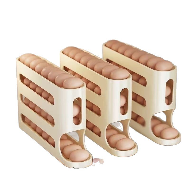 Hf7276677ca824e27825dd8f48f183679t Modern Multi-layer Automatic Slide-out Egg Rack Ultra Space-Saving Egg Storage - Image 1